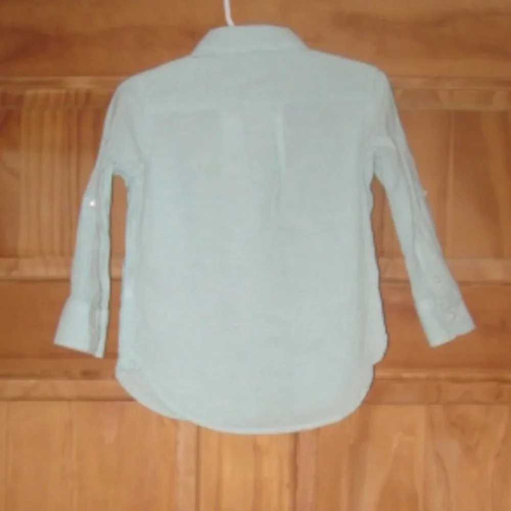 5/$30 Boys Baby Gap Green Long Sleeve Button Down Shirt